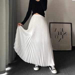 【送料無料】 ロングスカート  5色  プリーツ  マキシ丈  体系カバー  シンプルデザイン  無地  大人可愛い  フェミニン こなれ感 きれいめ  レディースファッション  可愛い  30代・40代  こなれ感  春  お出かけ・女子会