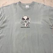 90年代 PEACE ON EARTH エイリアン プリントTシャツ メンズXL 古着 90s 