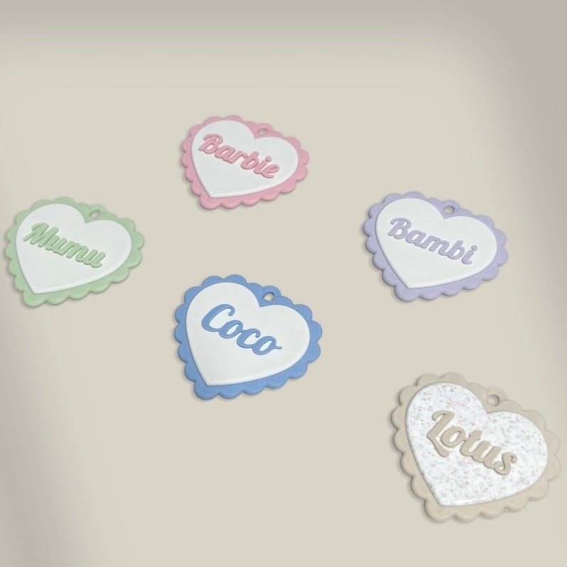 予約［sTudio HOYO] lace heart name tag | ropet