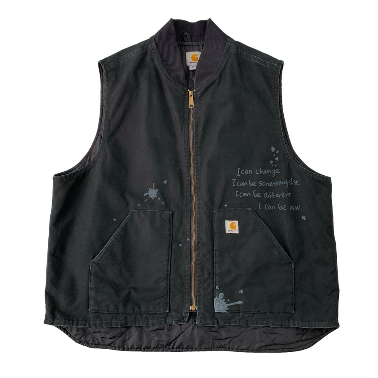 ♾OLD carhartt♾ Hand painting vintage duck vest MADE IN MEXICO 