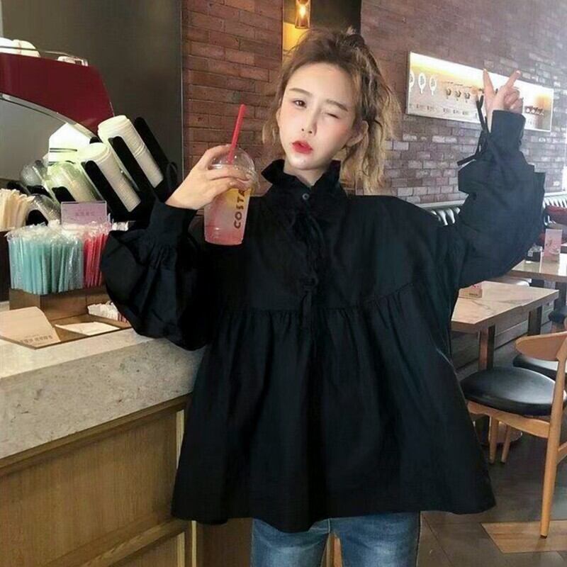 トップス シャツ プルオーバー 白シャツ 白トップス 袖あり 長袖