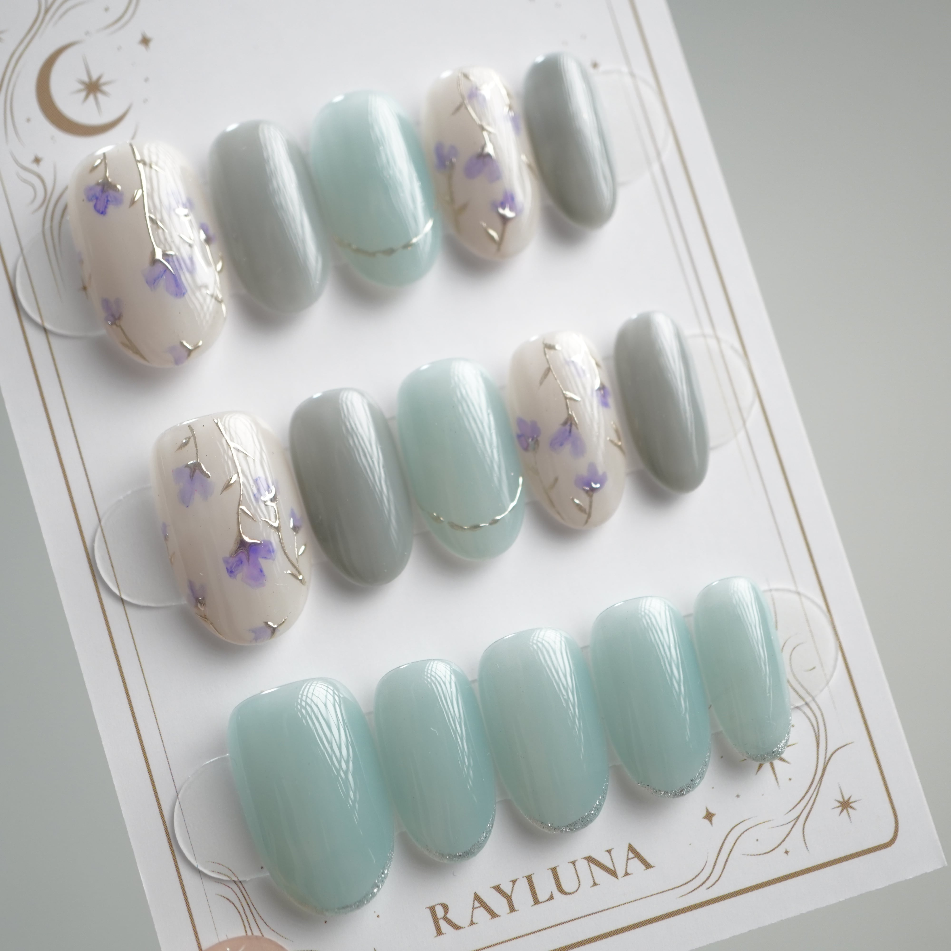 601】ミディアム オーバル／XY170 繰り返し使えるネイルチップ | 指先