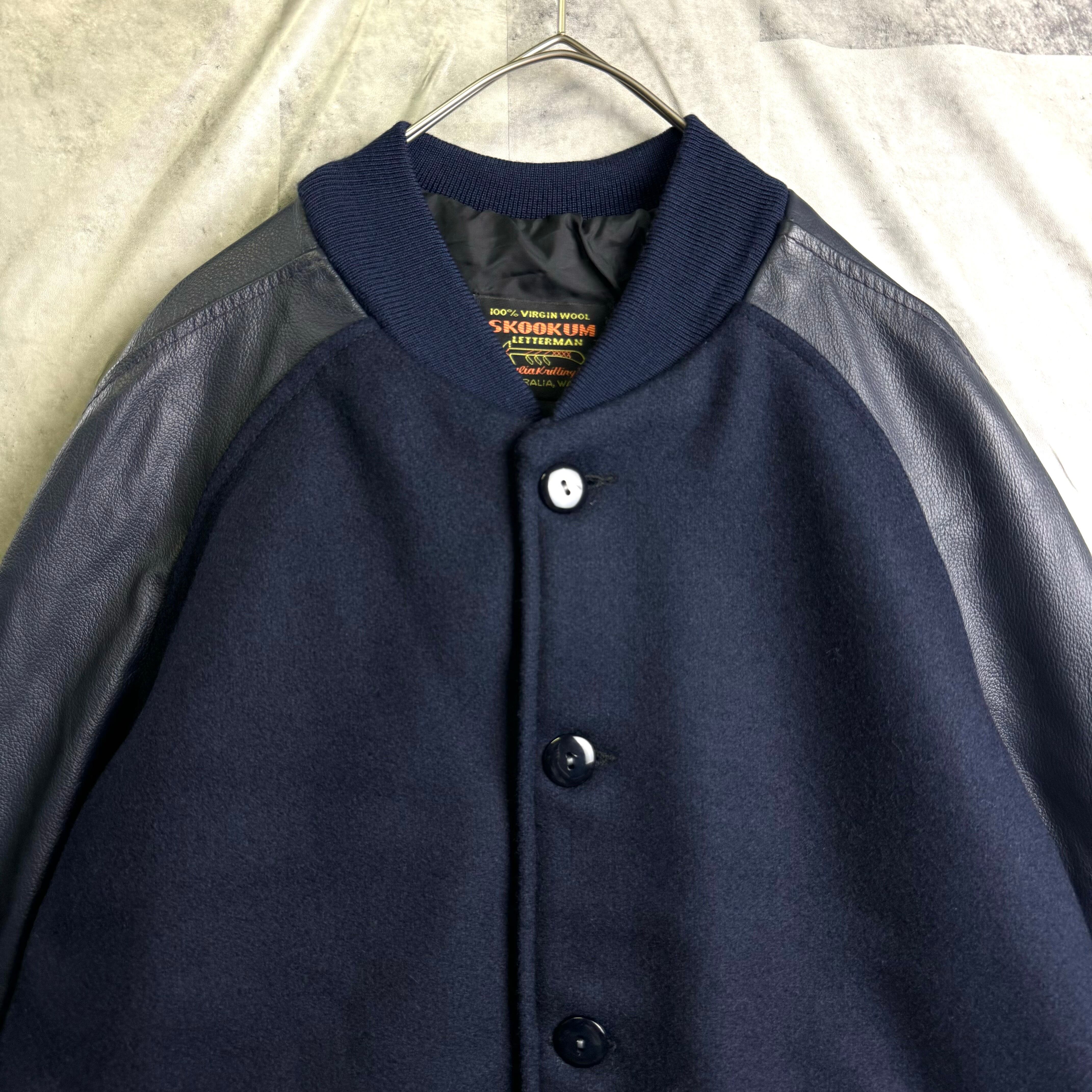 スクーカム スタジャン 36 ネイビー SKOOKUM スクーカム スタジャン