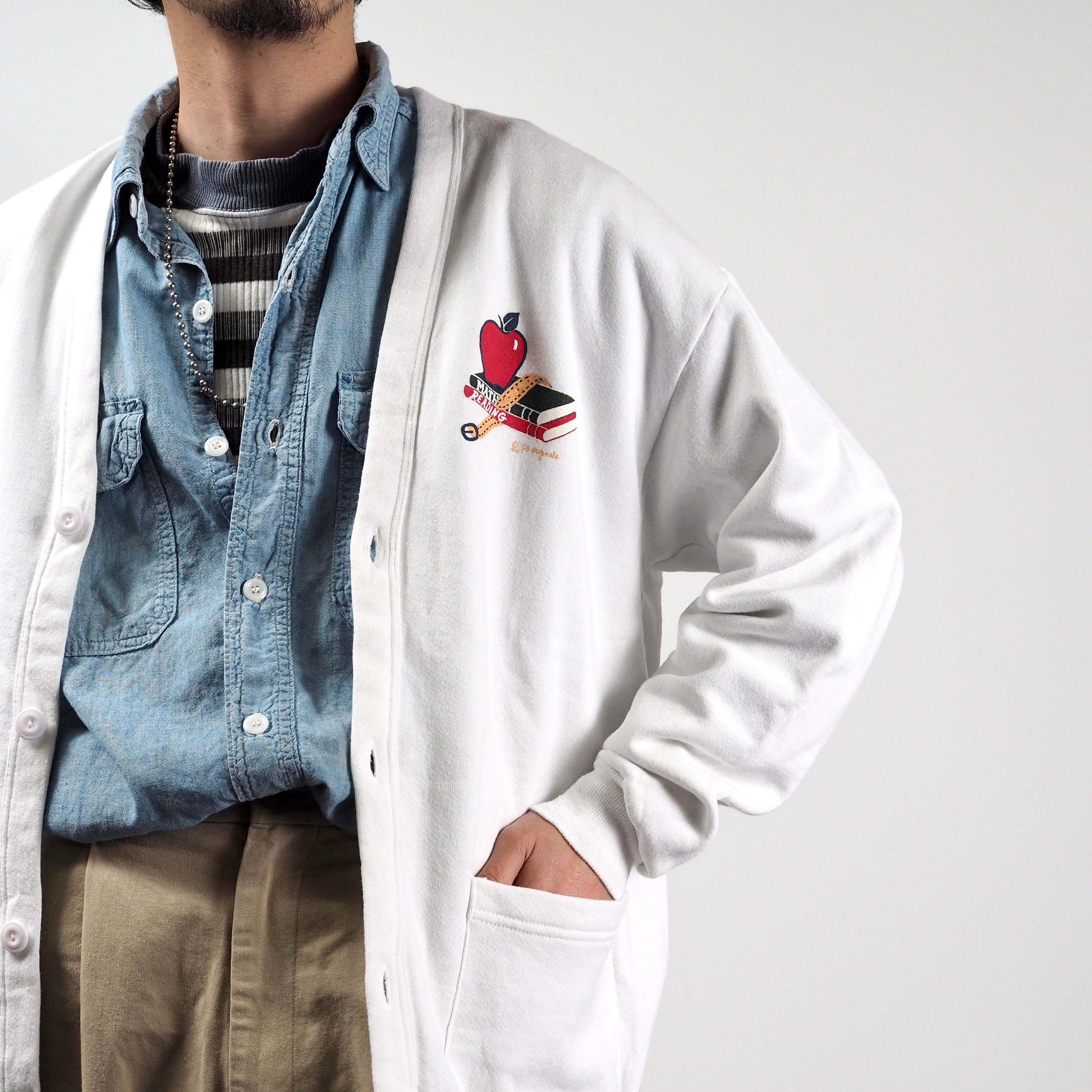 JERZEES sweat cardigan white size:Free / USA