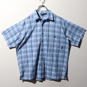 美品 M 03年 青 パッカーウェアシャツ Patagonia パタゴニア ブルー puckerware shirt チェック