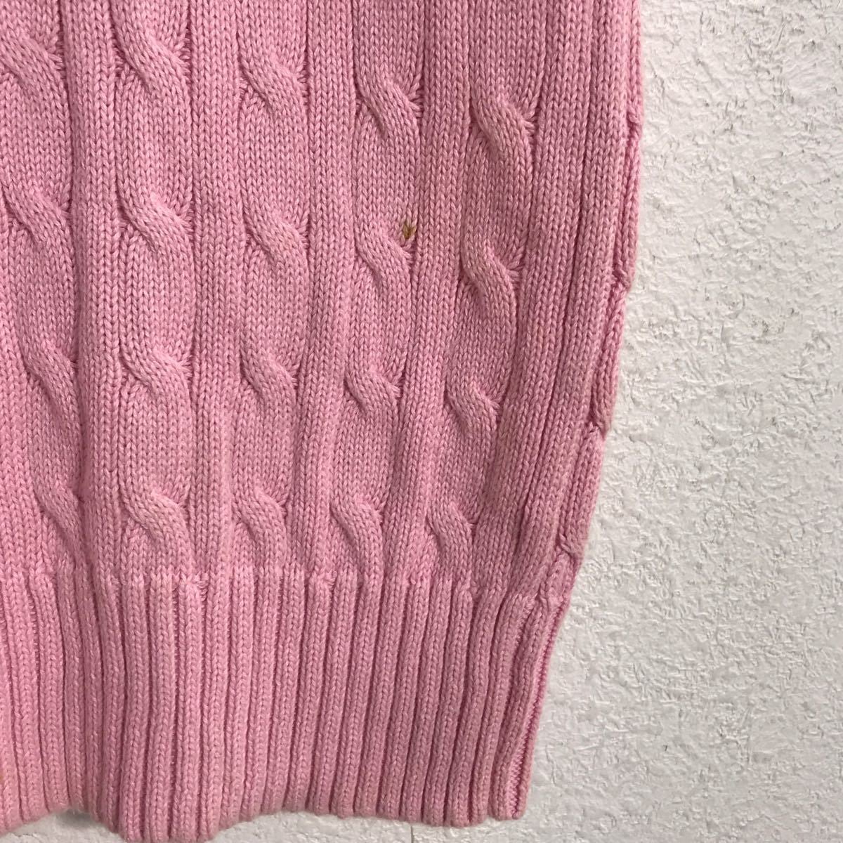 Polo Ralph Lauren コットン ニット ベスト キッズ M ピンク ラルフ