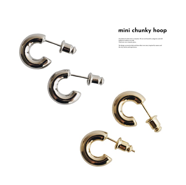 mini chunky hoop  ※ピアスのみ
