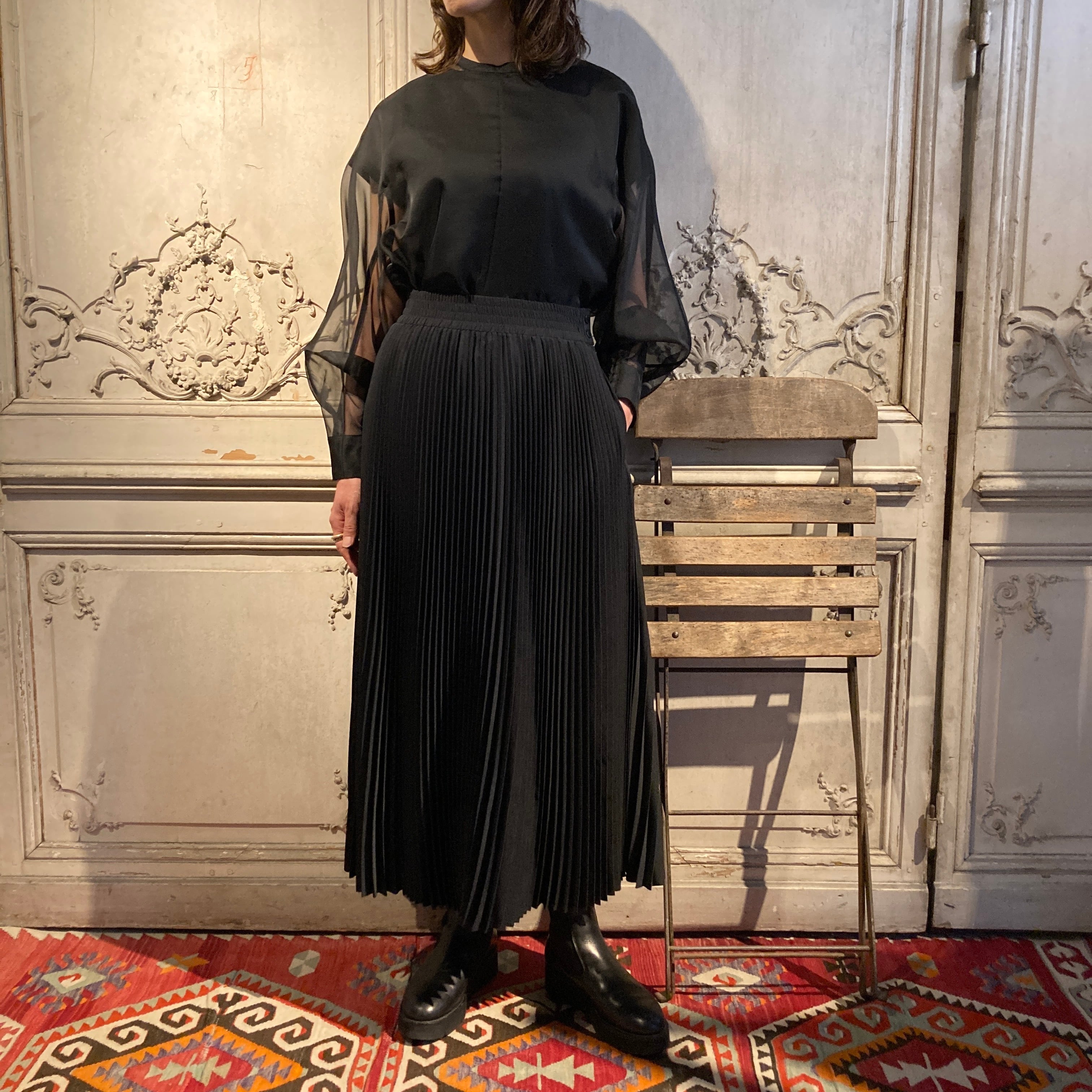 HYKE【ハイク】TAFFETA PLEATED SKIRT (14164) | glamour online