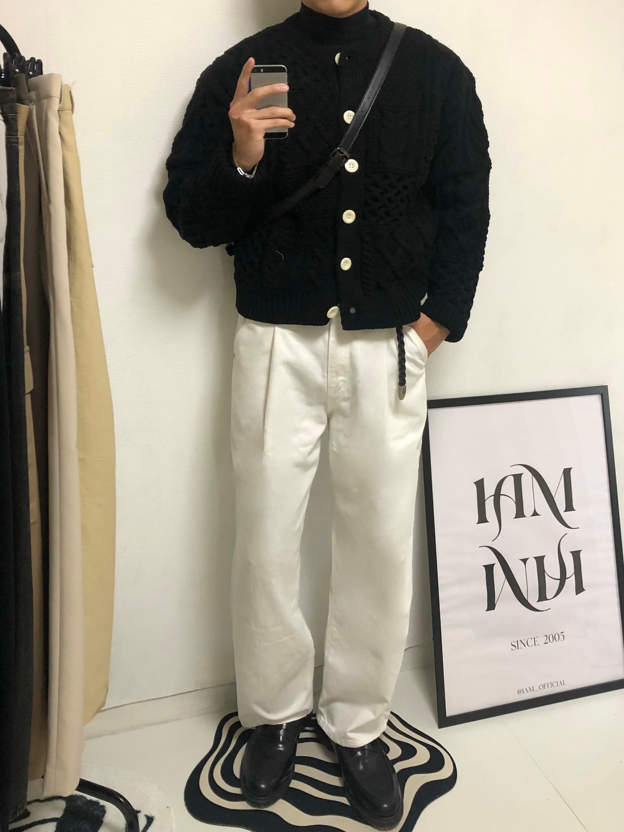 Premium Wool Crew Neck Cable Knit Cardigan (6color) - 8