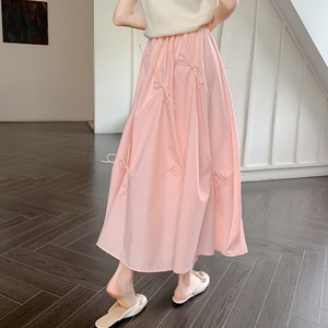 リボン フレア ロング スカート 10295