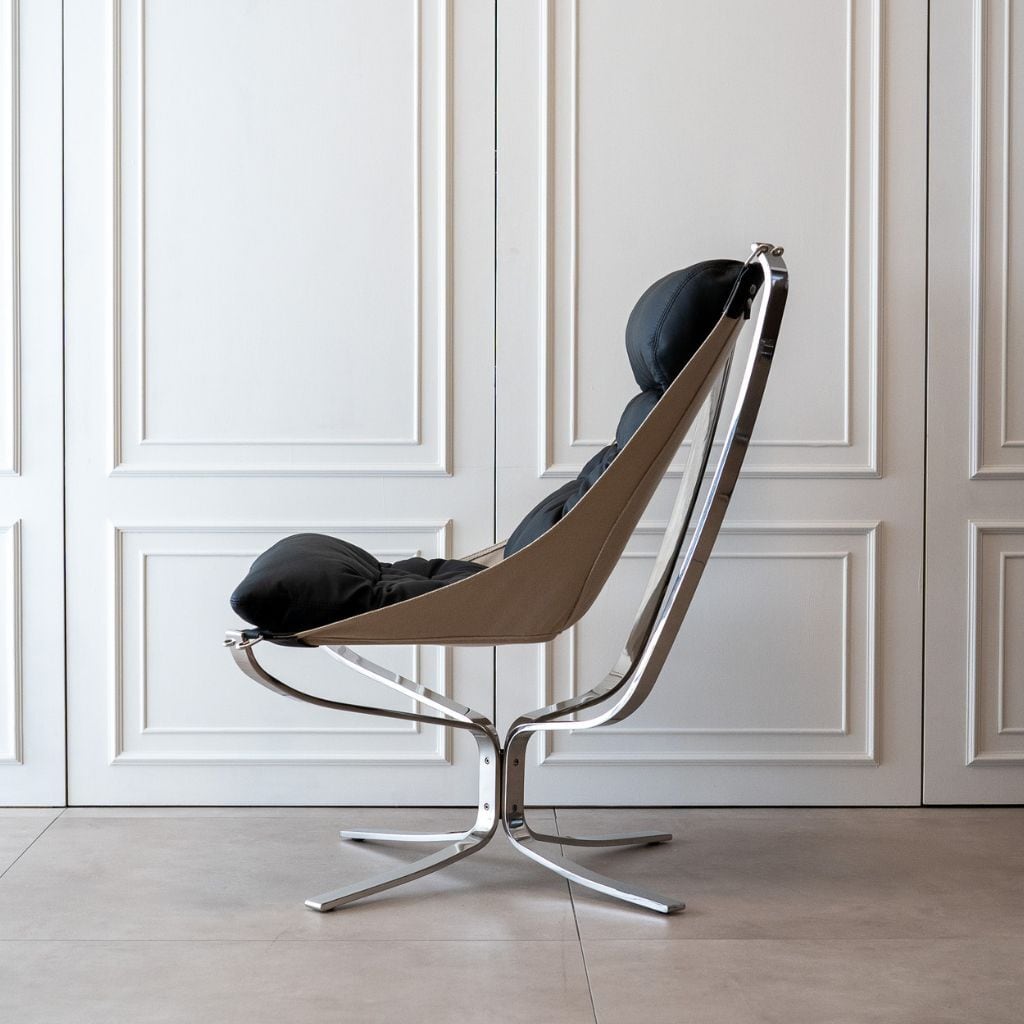 Falcon Chair Oil-leather Black / ファルコンチェア オイルレザー