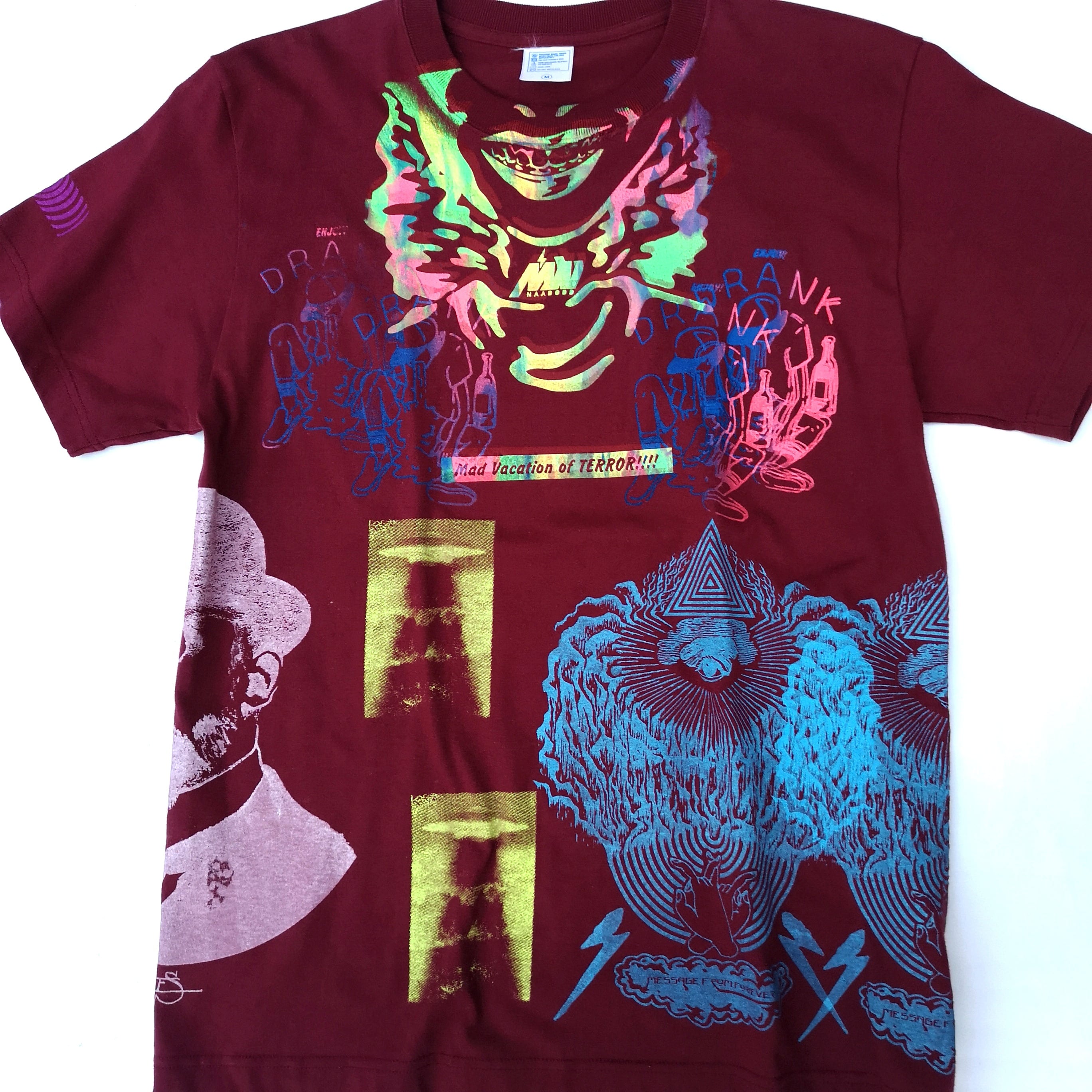 NAADODD MULTI PRINT TEE BLUE, MAROON