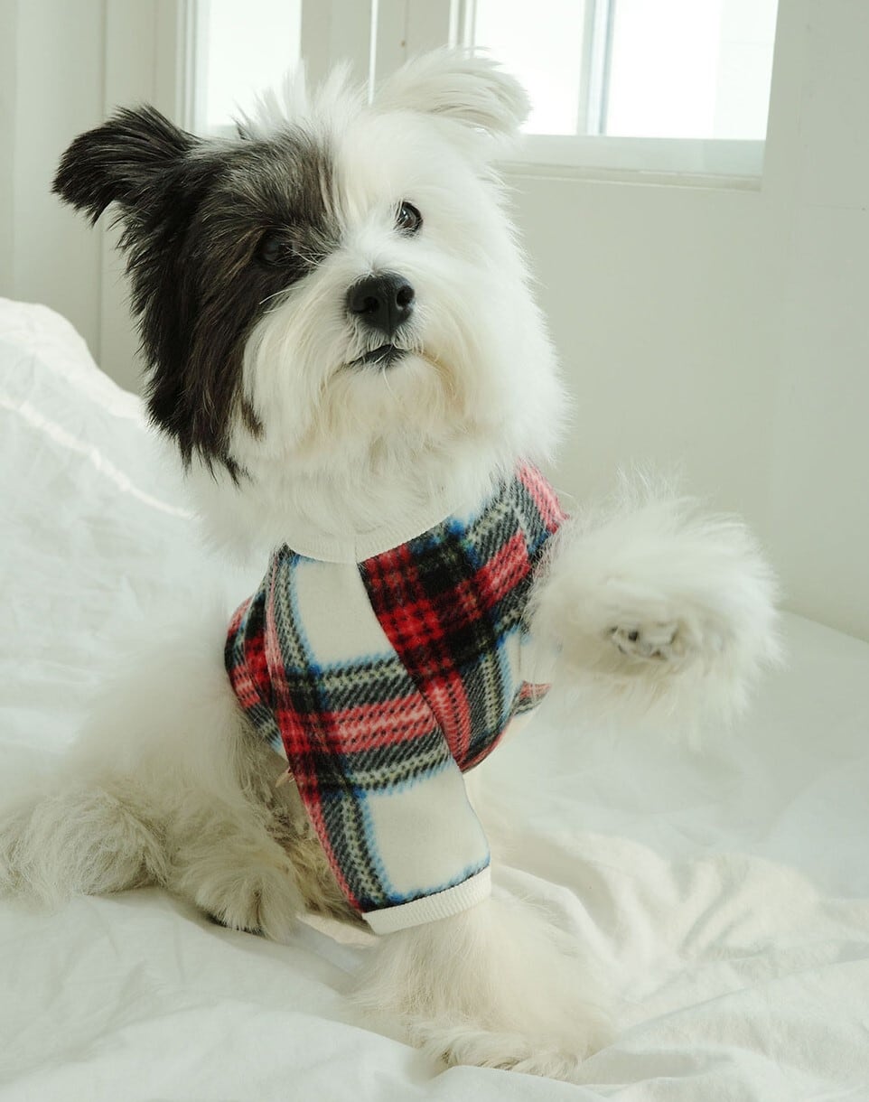 予約【noonoosoom】check fleece (RedCheck)