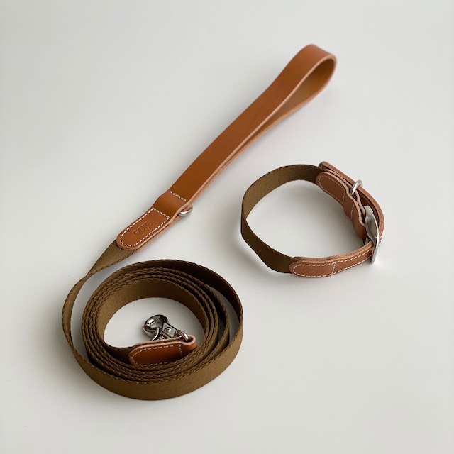 GOPE Leather Leash&Collar(タンブラウン)