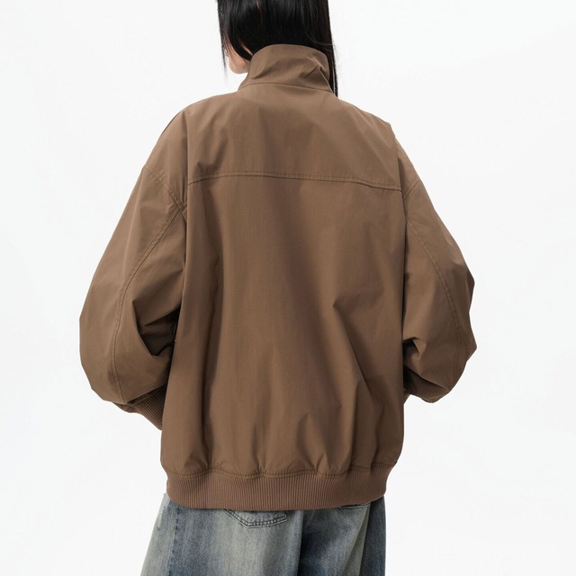 レトロスタンドカラーボリュームブルゾン 2col   R02890