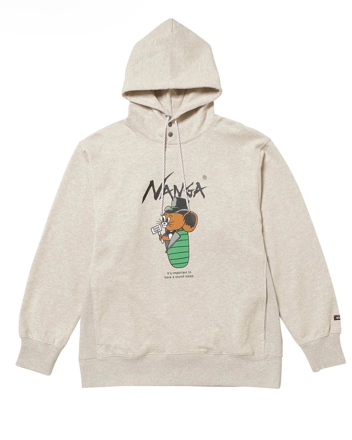 NANGA×JERRY UKAI ECO HYBRID SLEEPING JERRY MARQUEZ HOODIE 
