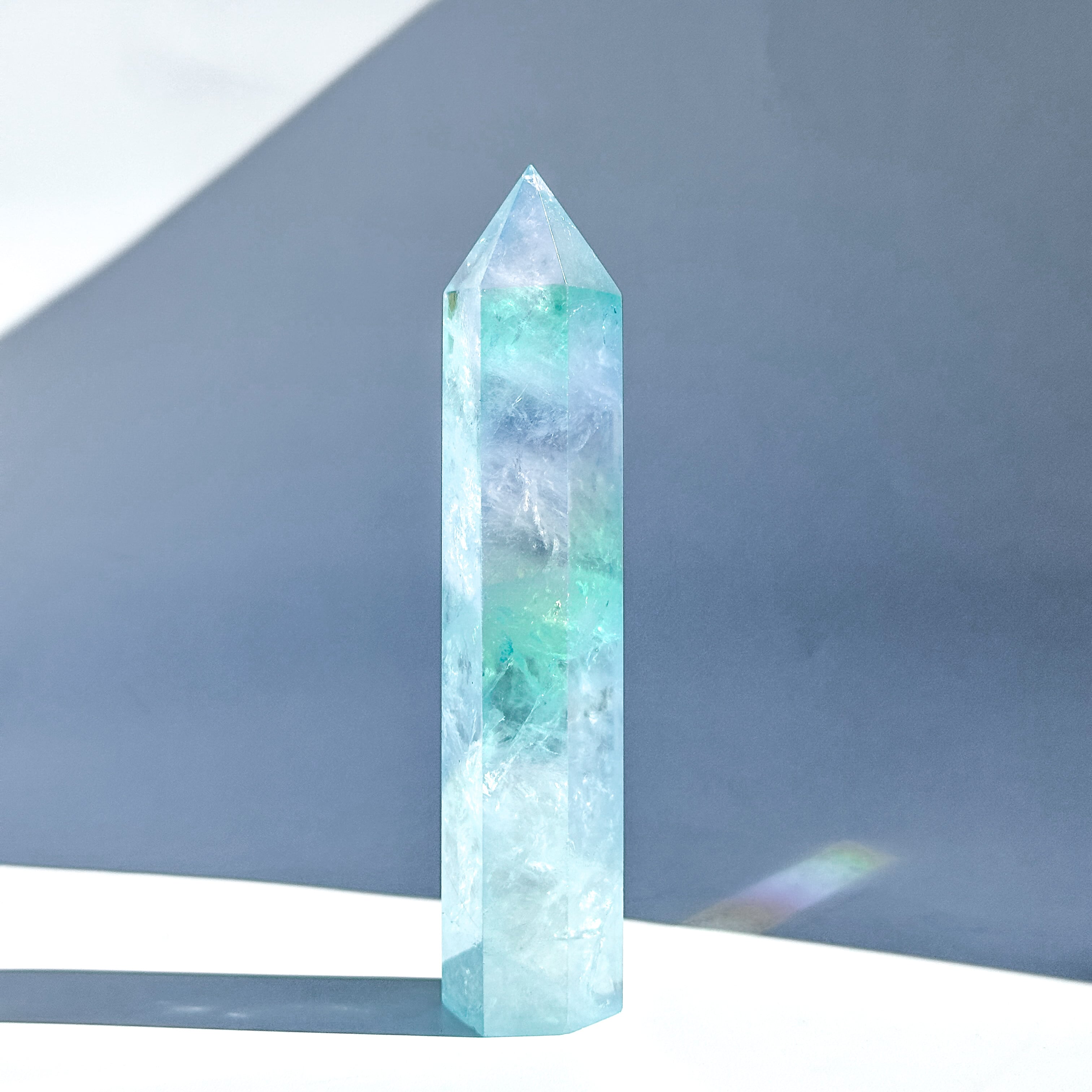 Big◎アクアオーラクォーツ タワー 92✧ Aqua Aura Quartz ✧天然石・鉱物・パワーストーン・インテリア