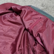 Argyle switching designsilk blouson