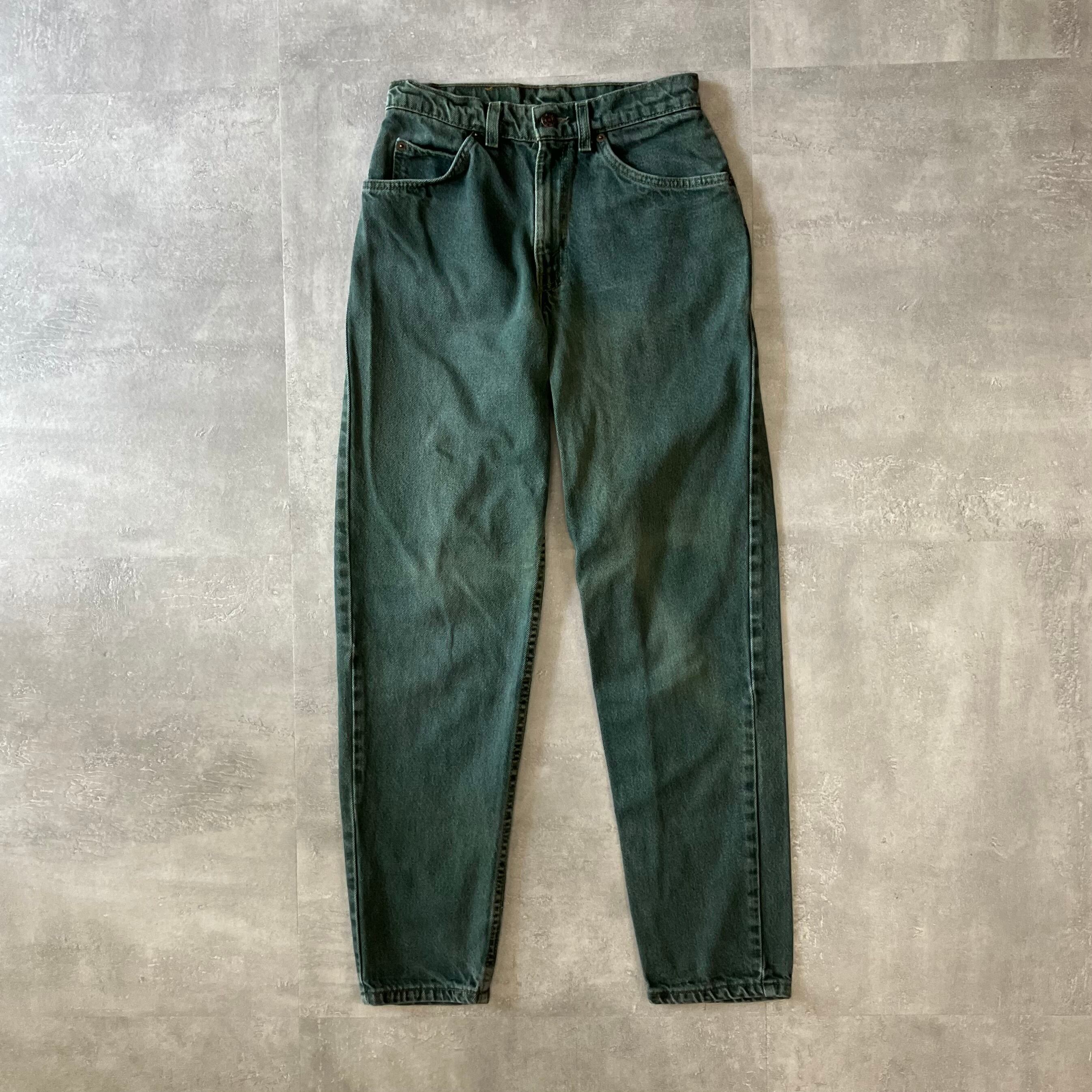《実寸w24l29》Levi's リーバイス560 90s usa製 バギーデニム グリーン No.2772