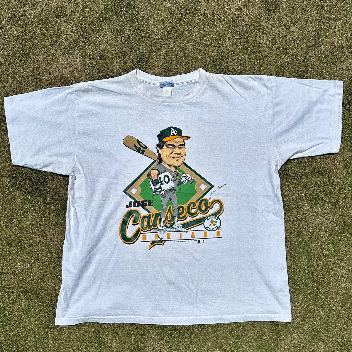 80s MLB Oakland Athletics Jose Canseco T-shirt | steez 【スポーツ古着専門店】