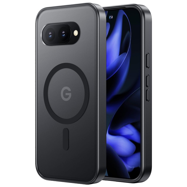 【米軍規格・MagSafe対応】Gtsoho Google Pixel 9a 用 ケース 半透明 マグネット搭載 ワイヤレス充電 耐衝撃 耐久性 全面保護 黄ばみなし ストラップホール付き イフォン グーグルピクセル 9a用ケース カバー マグセーフ対応 ブラック