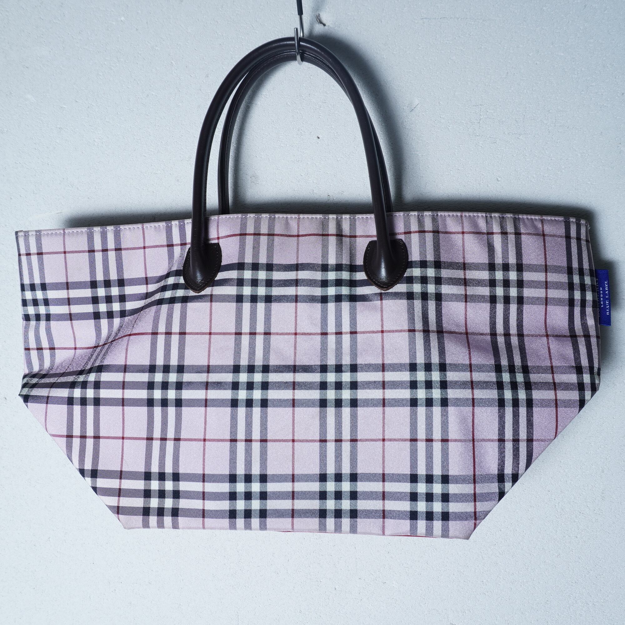 BURBERRY】バーバリー ”ノヴァチェック” レザー切り替えトートバッグ