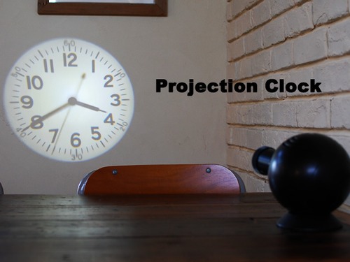 Projection Clock プロジェクションクロック ボディカラーブラック 4種類 プロジェクター LED ウォールクロック DETAIL