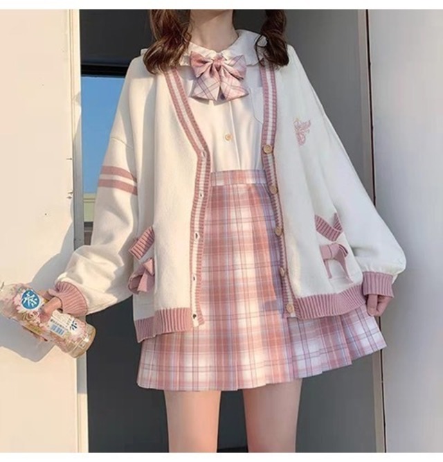 制服コスプレ４点セット pink【No.502】/かわいいレディースコスプレ衣装