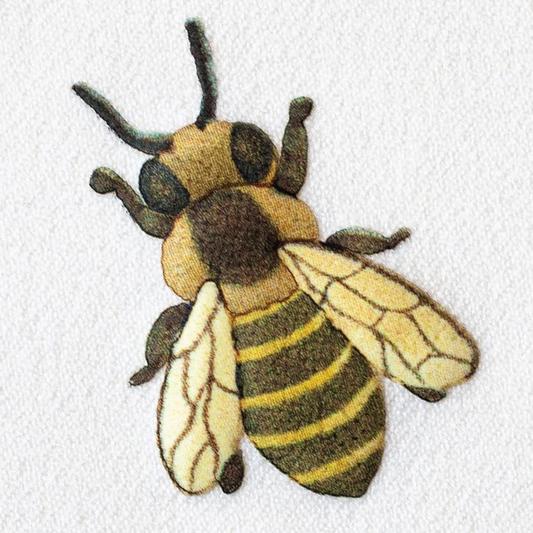 ふくらむ不思議なワッペン 蜜蜂 6枚セット アイロン接着 ミツバチ 幸せデリバリー（ギフト・結婚式アイテム・手芸用品の通販）