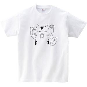 威嚇？ネコ Tシャツ cat20 ねこ tシャツ おもしろtシャツ 猫  ねこ アニマル ゆるキャラ ネコ好きに