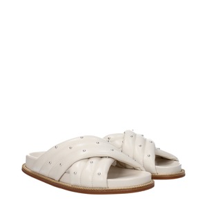 【新品】FABIANA FILIPPI ファビアナフィリッピ レディース スライドサンダル レザー ベージュ ASD274A930H137