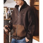 Long Sleeve Color Block Zip-Up Blouson ◇3color H0919