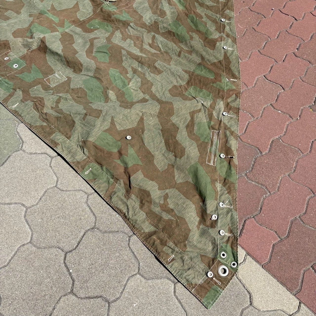 貴重 40s German Army ドイツ軍 実物 M-31 Splinter Camo Zeltbahn WW2
