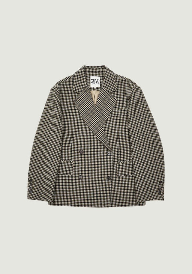 [GROVE] HAZE CHECK JACKET 正規品 韓国ブランド 韓国ファッション 韓国代行 日本 店舗  ブランド グローブ grvr 通販