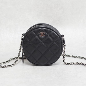 CHANEL シャネル マトラッセ チェーンショルダーバッグ シルバー金具 キャビアスキン