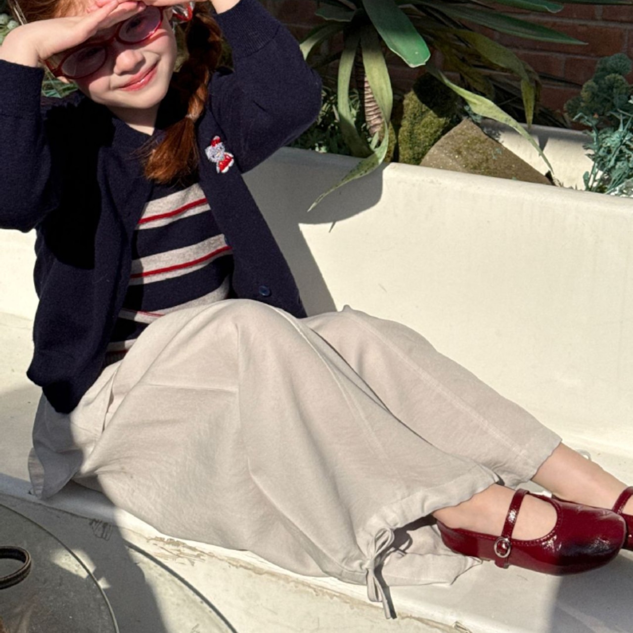 春巻きスカート付きカジュアルボトムス