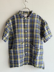 allinone（オールインワン）SMOCK GROWTH SS - Herdmans Linen Madras - グリーン