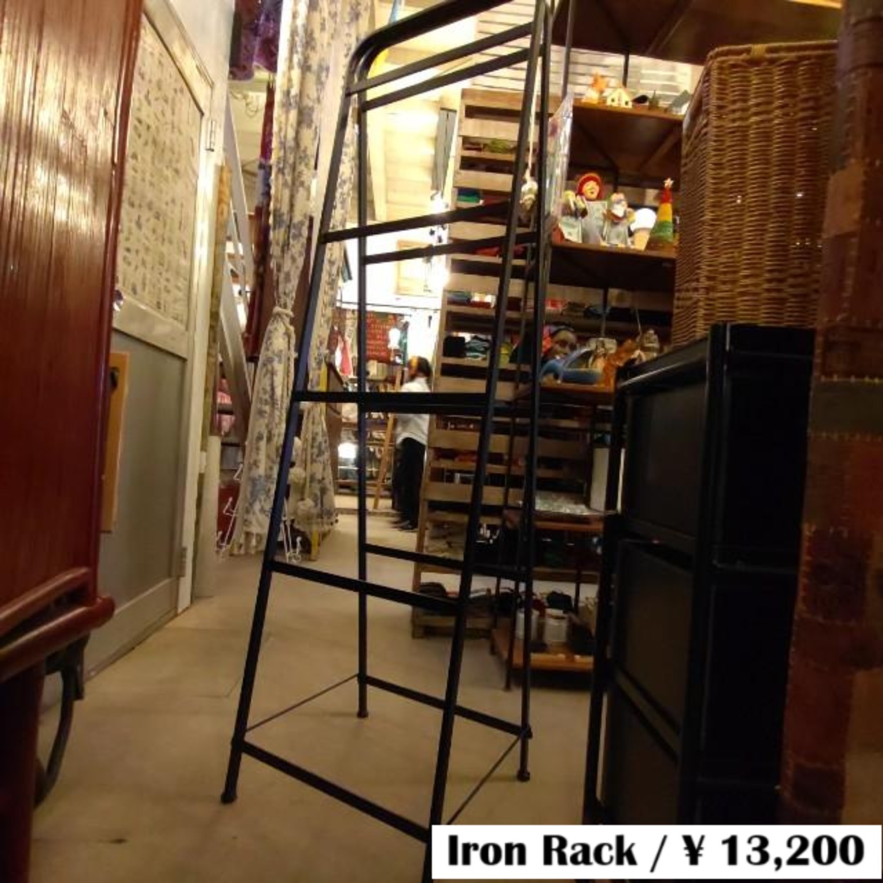 Iron Rack Stand High　Simple Stole Clothes　Bag　Storage　For gardening Exhibition Desplay shelf