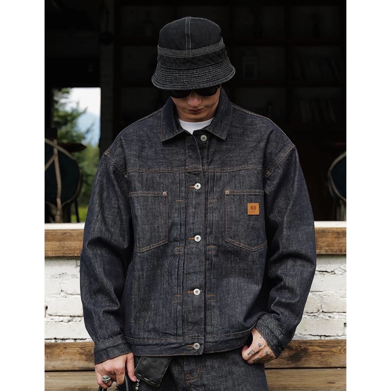 フロントポケットデニムジャケット vi1692