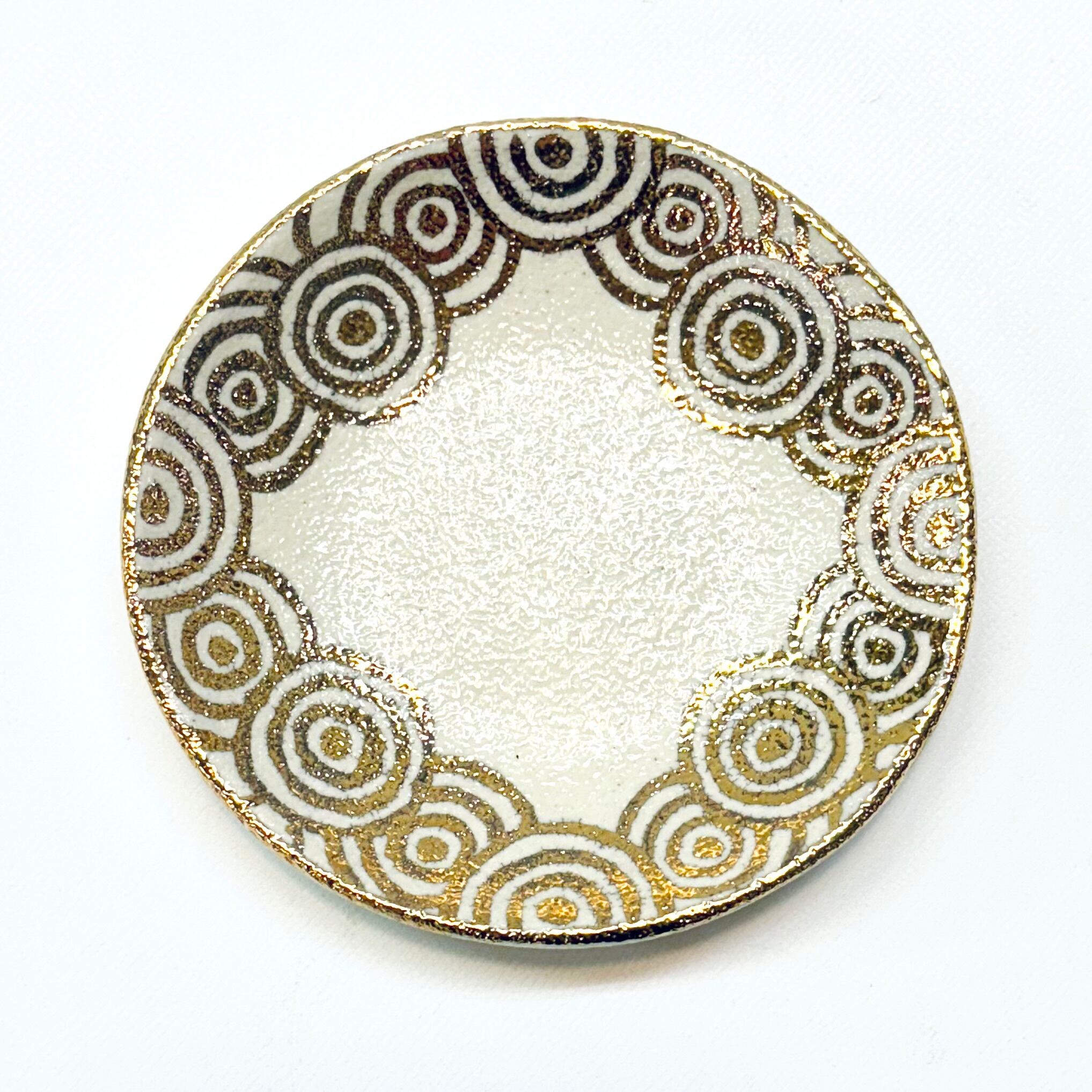 豆皿(ゴールド) 直径10cm (24062209)