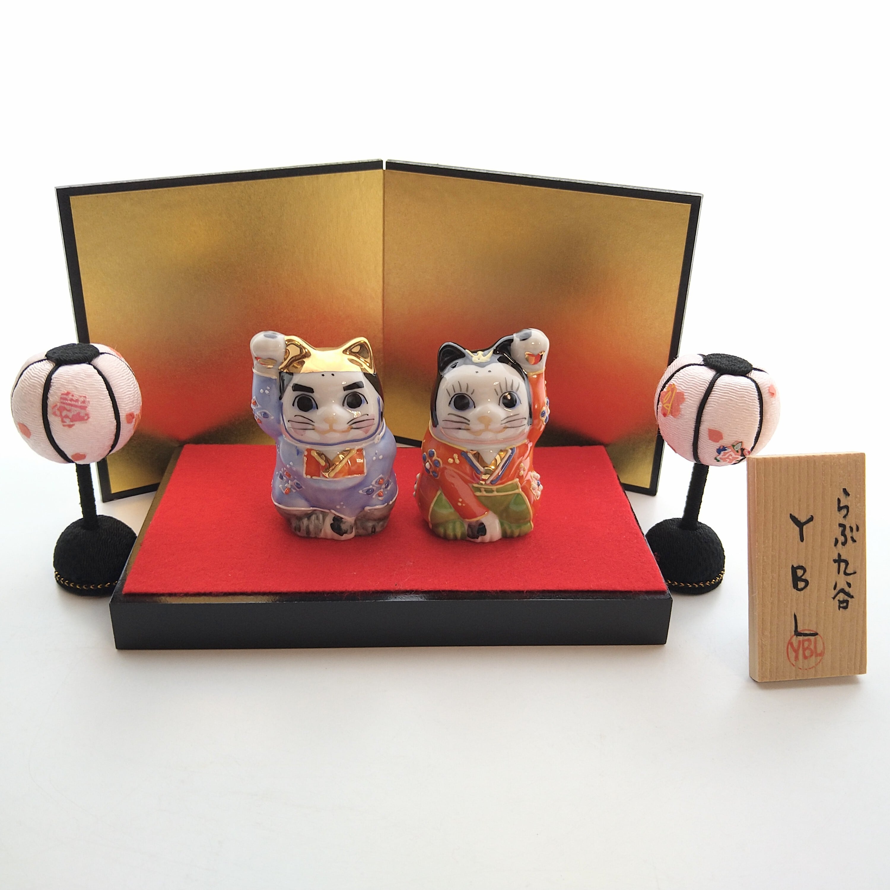 九谷らぶ招き猫ゆっきー ゆっきー雛」YBL | 九谷LOVE招き猫ゆっきー