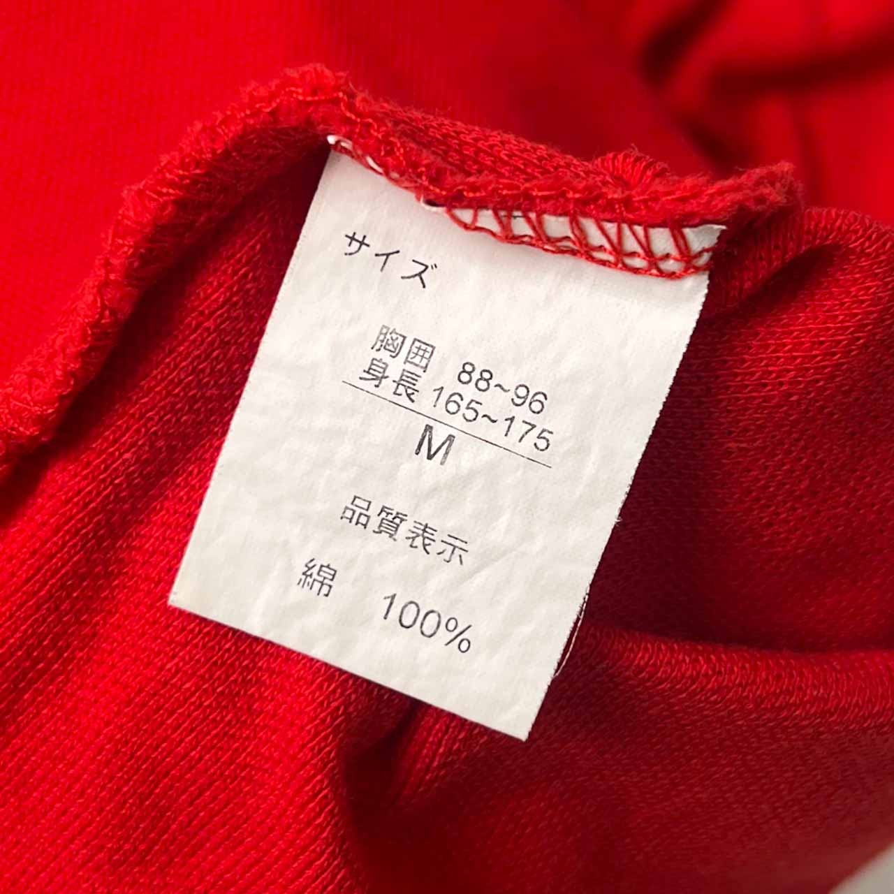 LOUIS VERSUS ルイスバーサス キャラ刺繍 鹿の子 半袖 ポロシャツ M/レッド メンズ