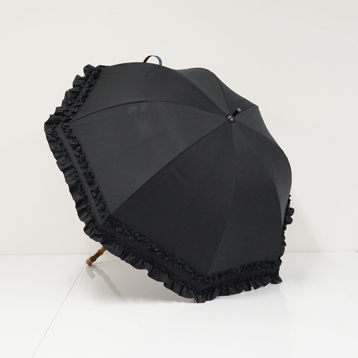 完全遮光日傘 芦屋ロサブラン USED美品 ショートサイズ ダブルフリル