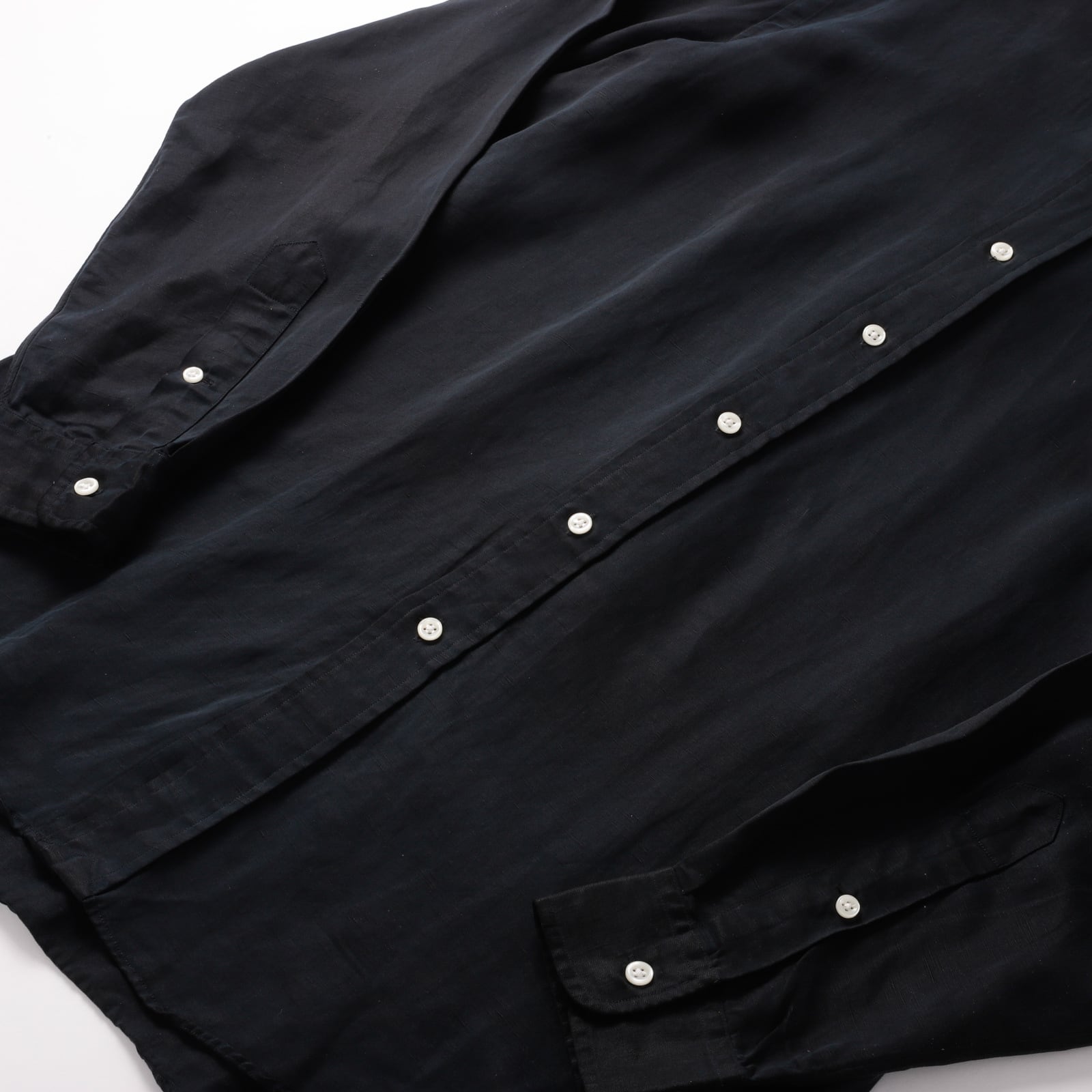 極美品】80s Ralph Lauren special silk linen shirt Black big size
