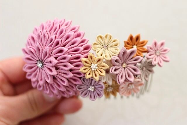 つまみ細工 コーム