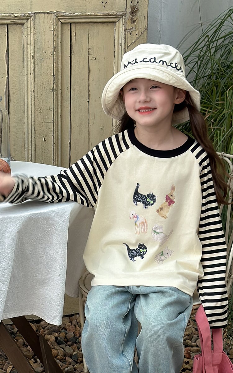 5color イラストラグランロンT