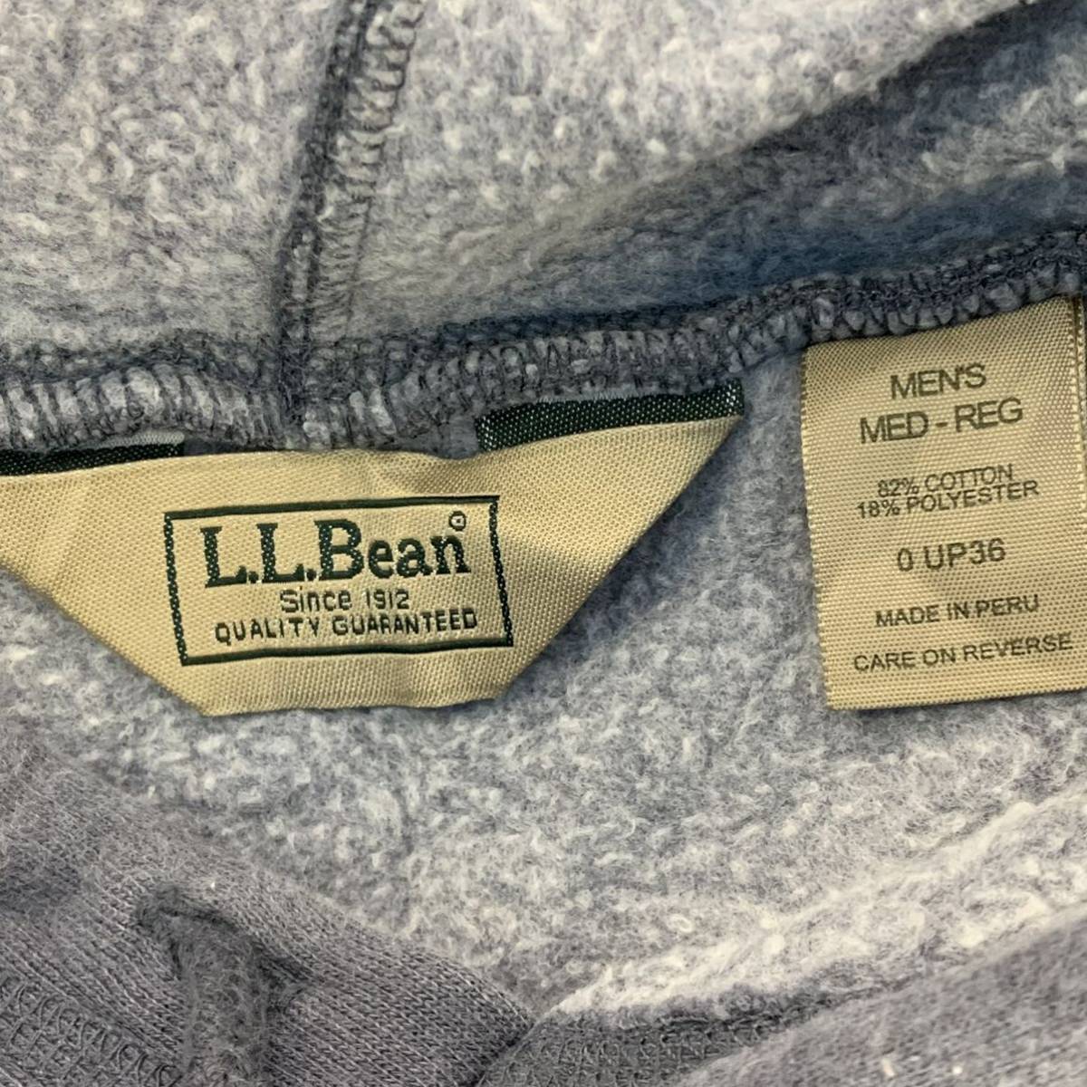 L.L.Bean スウェット 無地 パーカー フーディー M グレー エルエル 