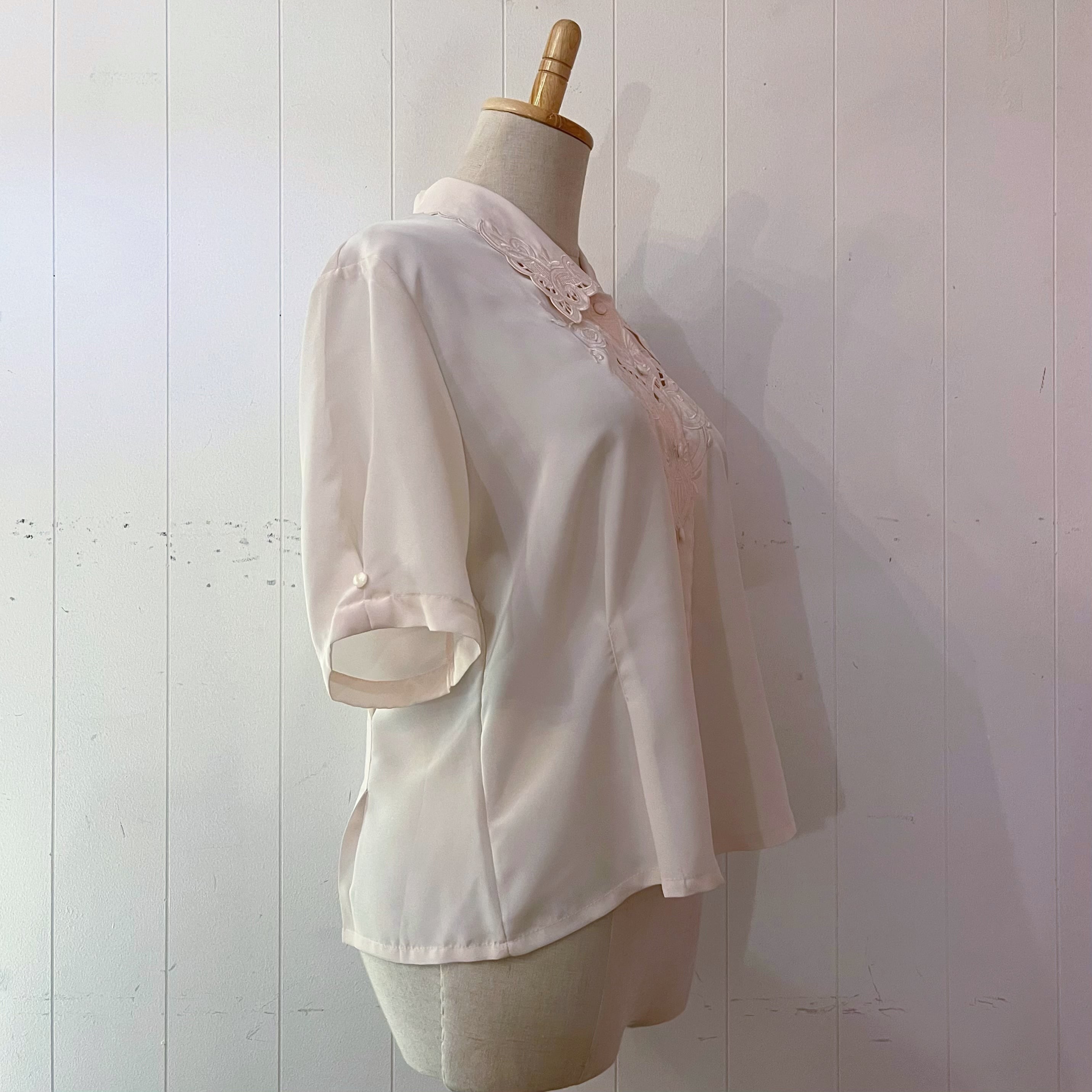 hidden heart pale pink blouse