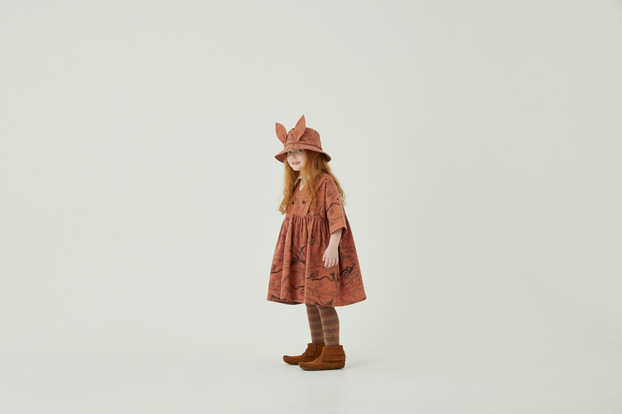 〈 eLfin Folk 24SS 〉 Noctua Beast Bucket Hat / elf-241A10 / 帽子 / brick red