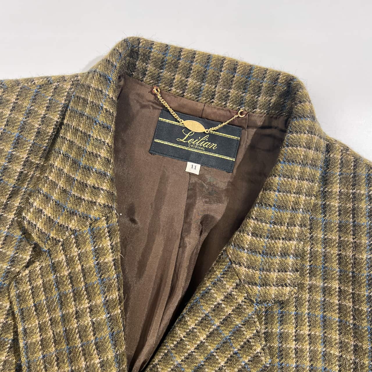アルパカ混 Leilian レリアン EMMERICH & EGER チェック ダブル ジャケット 11/レディース